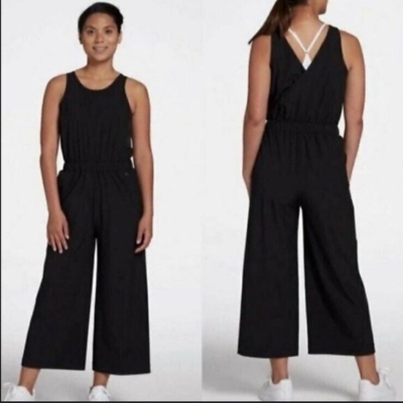 CALIA by Carrie Underwood Pants - NWT Calia Wide Leg Overlap Jumpsuit Black Small